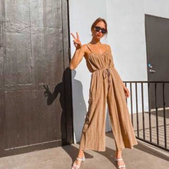 COPY - Toasted coconut jumpsuit - Picture 1 of 4